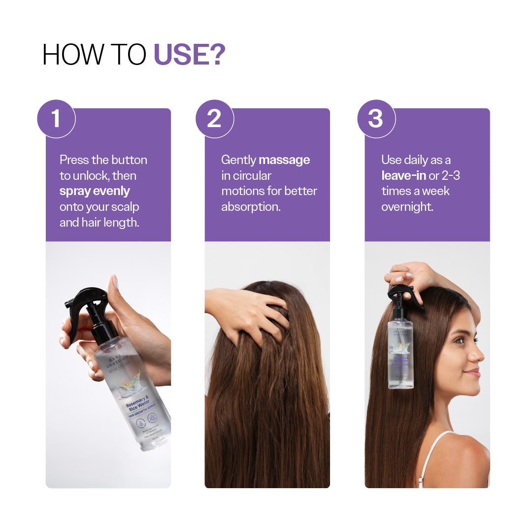 Rosemary & Rice Water Hair Growth Spray – 200 ml